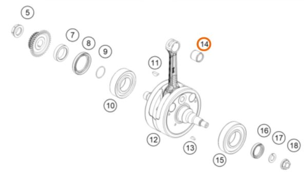 CANASTILLA DE PISTON 250-380 SX/EXC 94-23