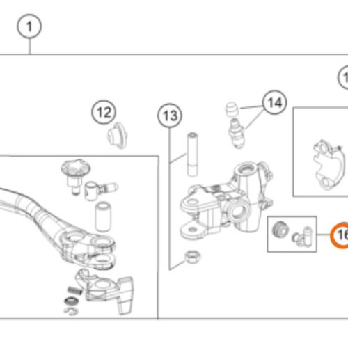 CONECTOR EN L DE CAÑERIA DE FRENO