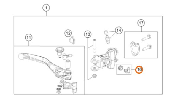 CONECTOR EN L DE CAÑERIA DE FRENO