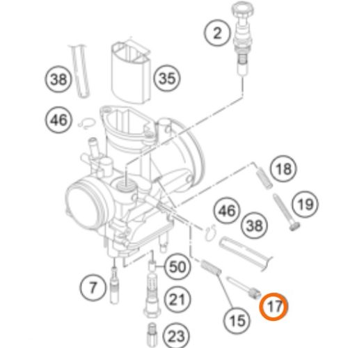 PERNO DE CALIBRACION CARBURADOR 85 SX 15-22