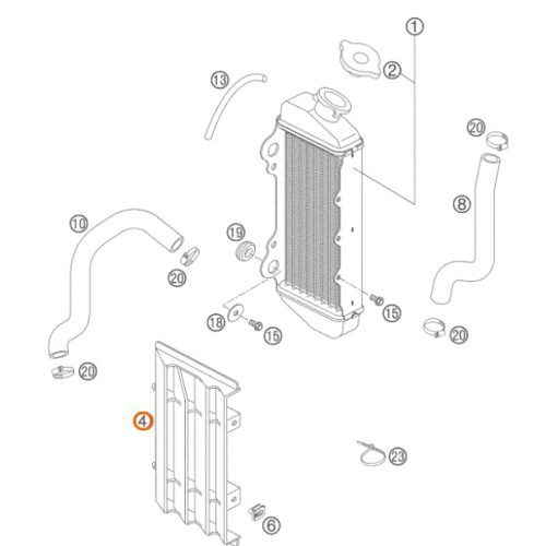 PROTECTOR DE RADIADOR 620/640 LC4