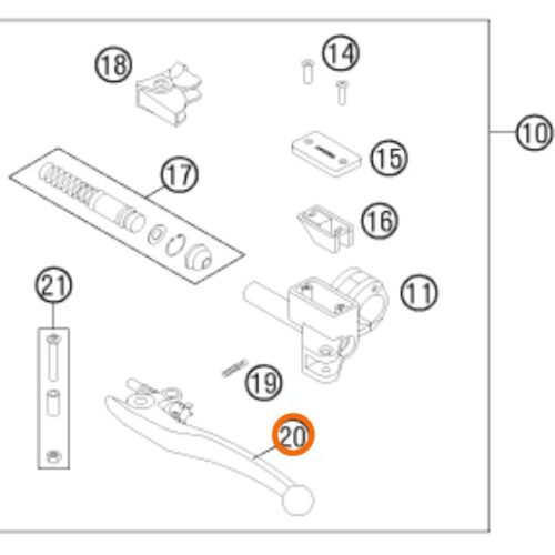 MANIGUETA DE EMBRAGUE 2003 CORTA