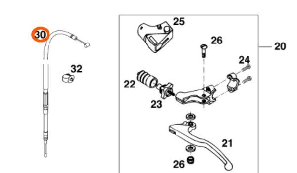 CABLE DE EMBRAGUE 250/380 94-99