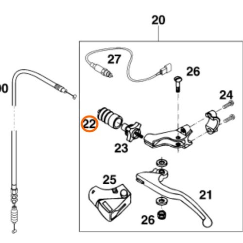 CAUCHO DE CALIBRADOR DE CABLE DE EMBRAGUE LC4