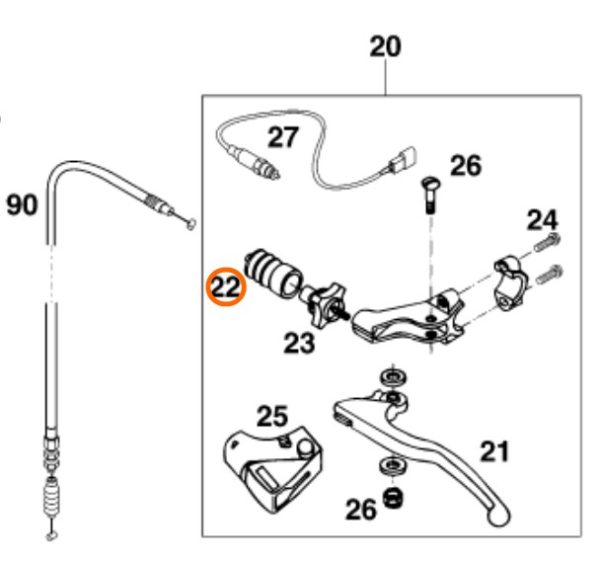 CAUCHO DE CALIBRADOR DE CABLE DE EMBRAGUE LC4