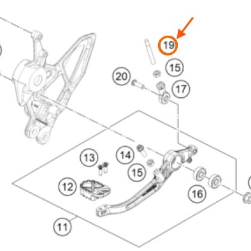 BASTAGO DE BOMBRA DE FRENO POSTERIOR