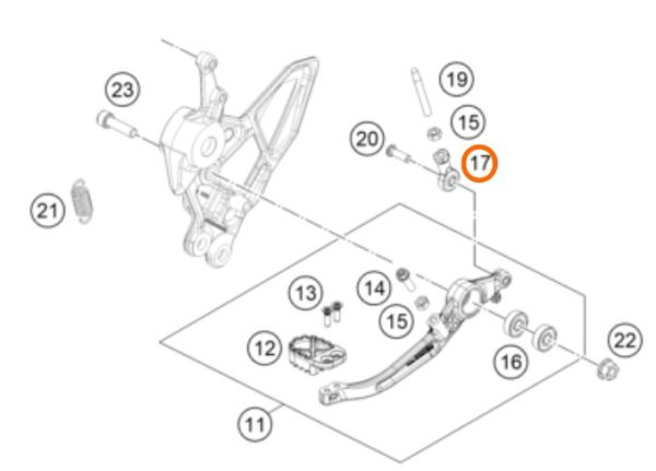 ROTULA DE FRENO POSTERIOR SX/EXC