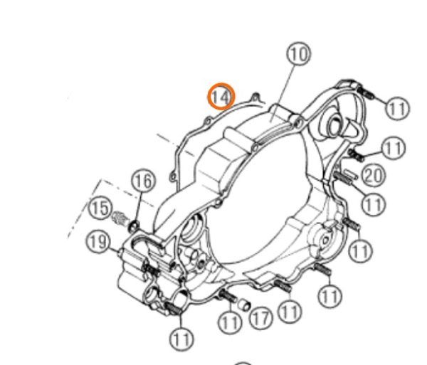 EMPAQUE DE TAPA DE EMBRAGUE 2T 250