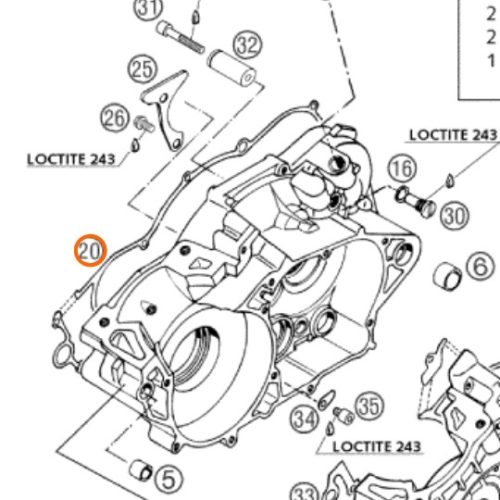 EMPAQUE DE TAPA DE EMBRAGUE 2T 250-380 97-02