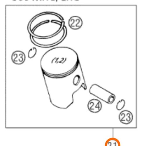 KIT DE PISTON 2T 300 EXC 94-12