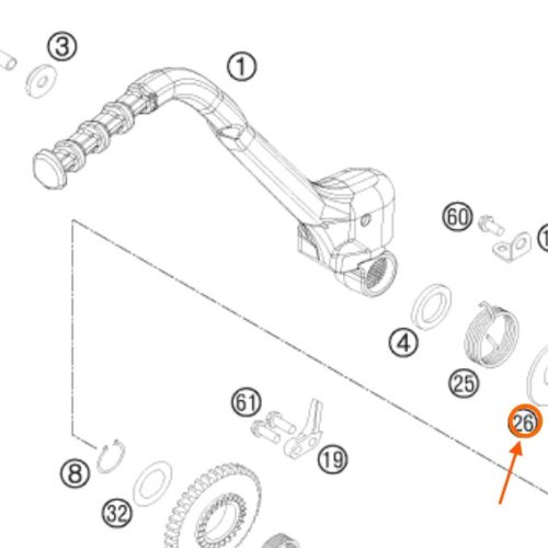 BUJE DE SIMBRA PATA ARRANQUE SX/EXC 2T 03-16