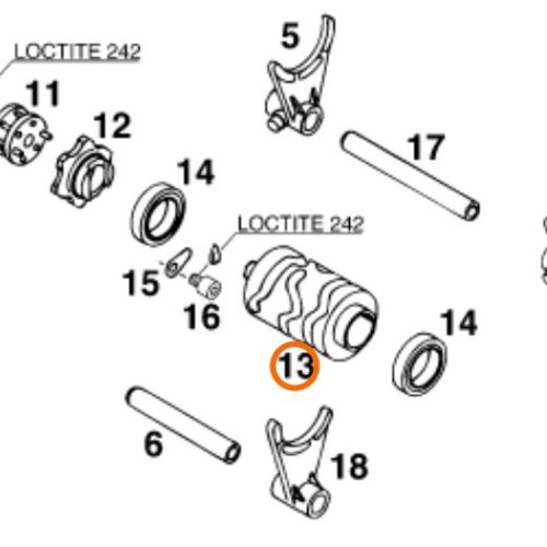 SELECTOR DE CAMBIOS 360 SX/MX 5TA 96-97