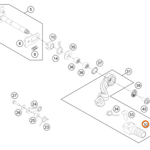 PUNTA DE PATA DE CAMBIOS SX/EXC 05-16