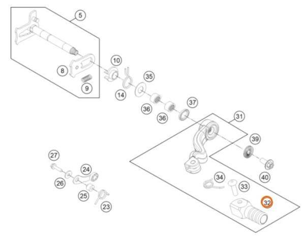 PUNTA DE PATA DE CAMBIOS SX/EXC 05-16
