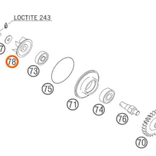 PROPELA DE BOMBA DE AGUA 2T