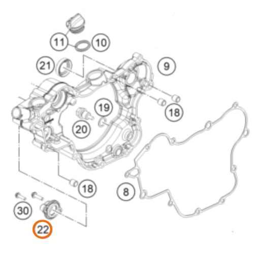 TAPA DE RESORTES DE VALVULA DE PODER 2T SX/EXC