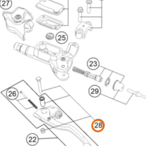 PERNO M5 DE MANIGUETA DE EMBRAGUE