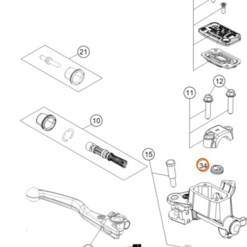 MIRILLA DE BOMBA DE FRENO DEL SX/EXC 07-15