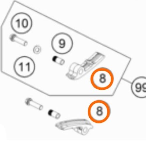 GUIA DE CADENA SX PATIN