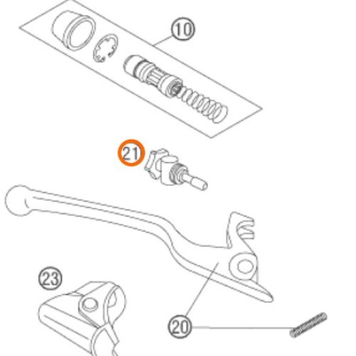 PERNO DE AJUSTE DE MANIGUETA DE FRENO
