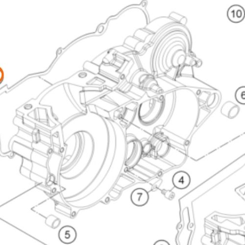 EMPAQUE DE TAPA DE EMBRAGUE 2T 250/300 EXC 11-16