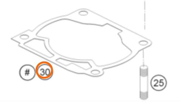 EMPAQUE DE BASE DE CILINDRO 2T 250/300 05-15