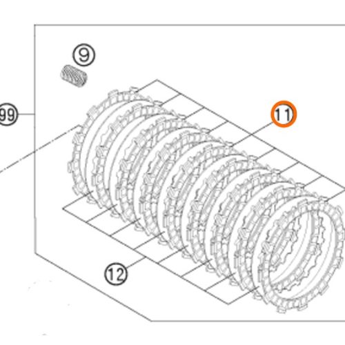 DISCO DE EMBRAGUE 250/300 EXC/XC 07-12