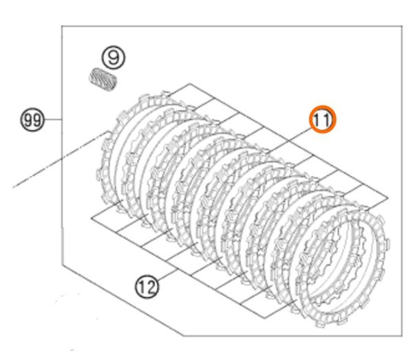 DISCO DE EMBRAGUE 250/300 EXC/XC 07-12