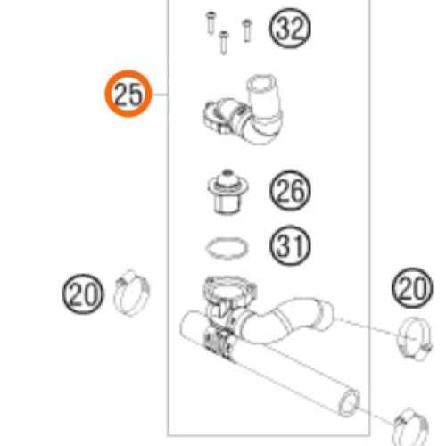 MANGUERA DE TERMOSTATO 2T