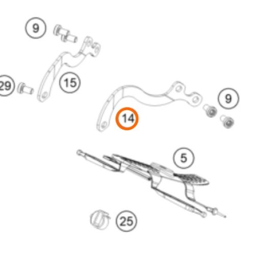SOPORTE DE MOTOR IZQUIERDO 250/300 EXC 2017