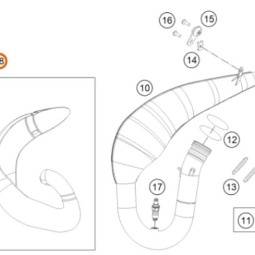 PROTECTOR DE ESCAPE 250/300 CARBON 17-19