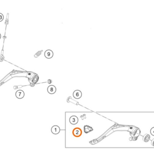 PUNTA DE PATA DE FRENO EXC 17-21