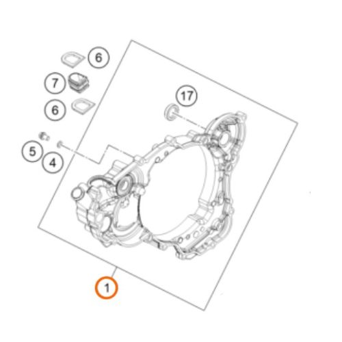 TAPA DE EMBRAGUE INTERNA 250/300 EXC 18-19