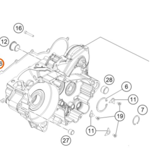 EMPAQUE DE TAPA DE EMBRAGUE  2T 250/300 EXC 17-18