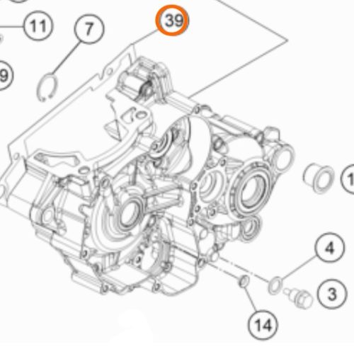 EMPAQUE DE CENTRO DE MOTOR 250/300 EXC 17-19