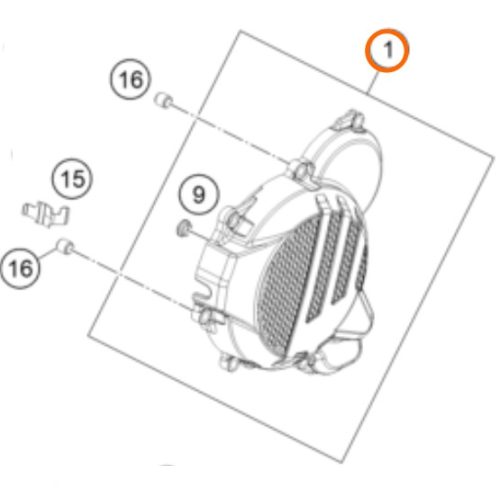 TAPA DE ROTOR 250/300 EXC/SX 2017