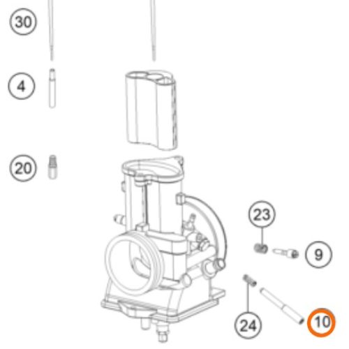 PERNO DE AJUSTE DE AIRE DE CARB MIKUNI 17