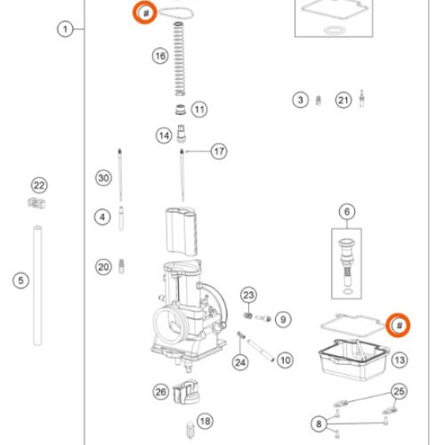 KIT DE REPARACION CARBURADOR MIKUNI 17