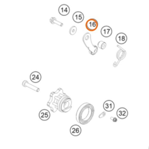 PALANCA DE HORQUILLA DE CAMBIOS EXC 17-19