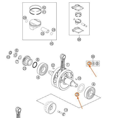 ARANDELA DE CIGUEÑAL 4T