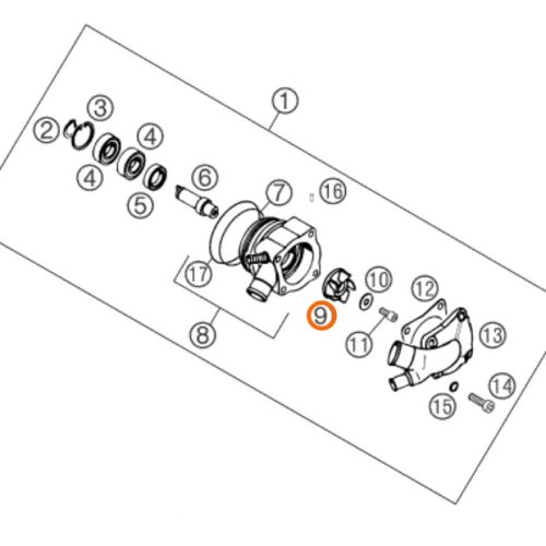 PROPELA DE BOMBA DE AGUA 360