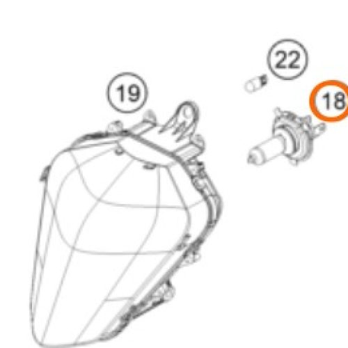 FOCO HALOGENO DUKE 200/390/690/ADV/SM/SD