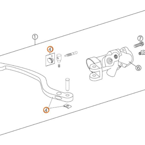 MANIGUETA DE FRENO SX/EXC BREMBO
