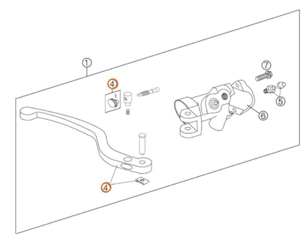MANIGUETA DE FRENO SX/EXC BREMBO