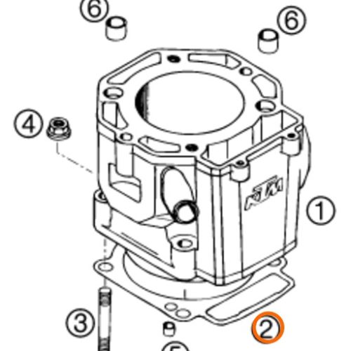 EMPAQUE DE BASE DE CILINDRO 4T 640 LC4