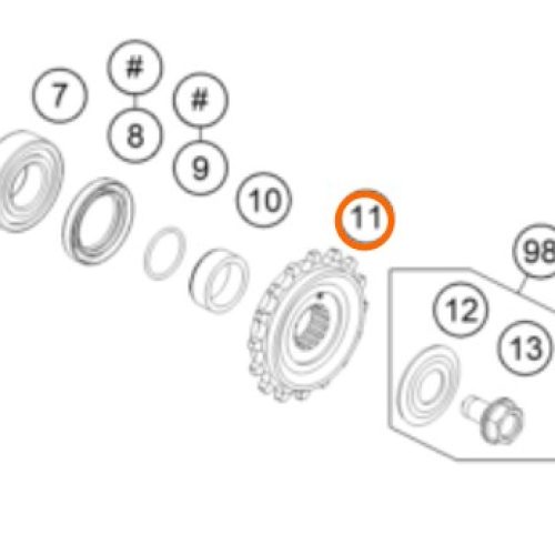 PIÑON MOTRIZ 15T 640/690 01-16