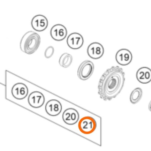 TUERCA M20 DE PIÑON PRIMARIO 690 END R 19-20