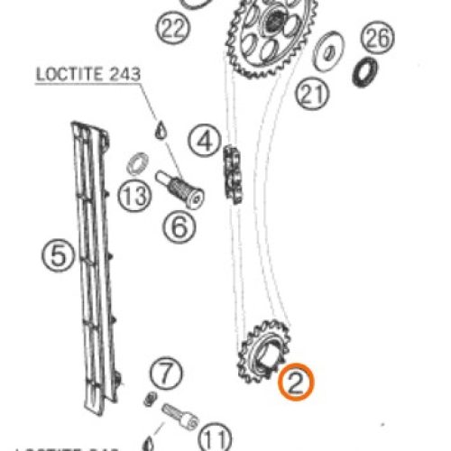 PIÑON DE DISTRIBUCION 17T 400-640 LC4 01-07