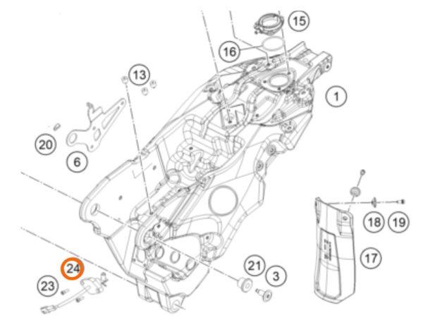 SENSOR DE NIVEL DE COMBUSTIBLE 640/950/990 ADV 03-12