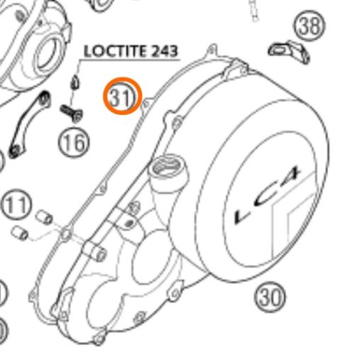 EMPAQUE DE TAPA DE EMBRAGUE  640 LC4 01-07